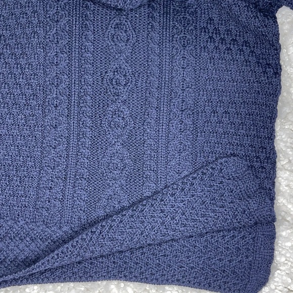 Caraig Donn Irish Merino Wool Fisherman Sweater Blue M - Picture 5 of 7